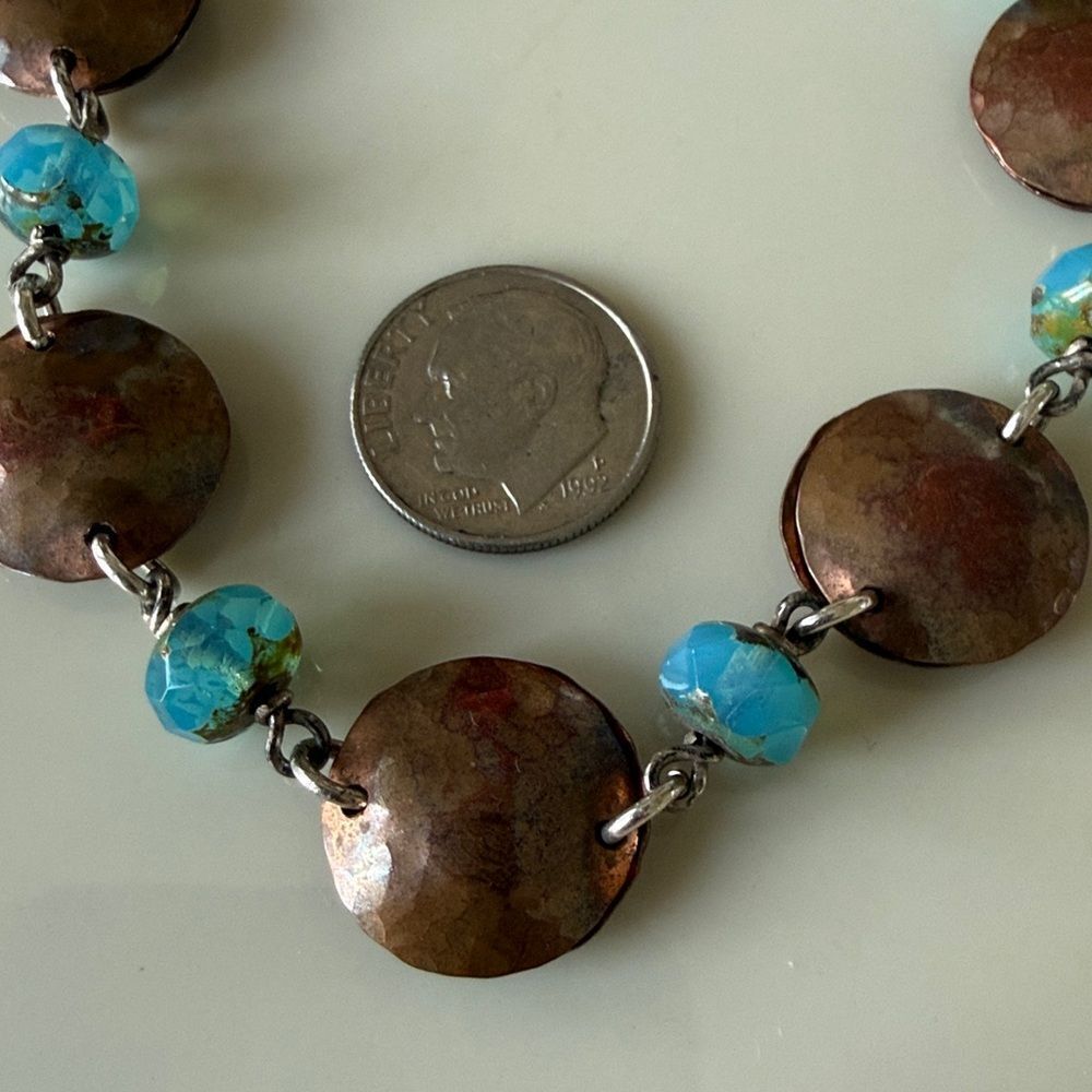 Copper & sterling silver bracelet - Picture 4 of 4